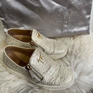 Giuseppe Zanotti Dual Zip Leather Sneakers